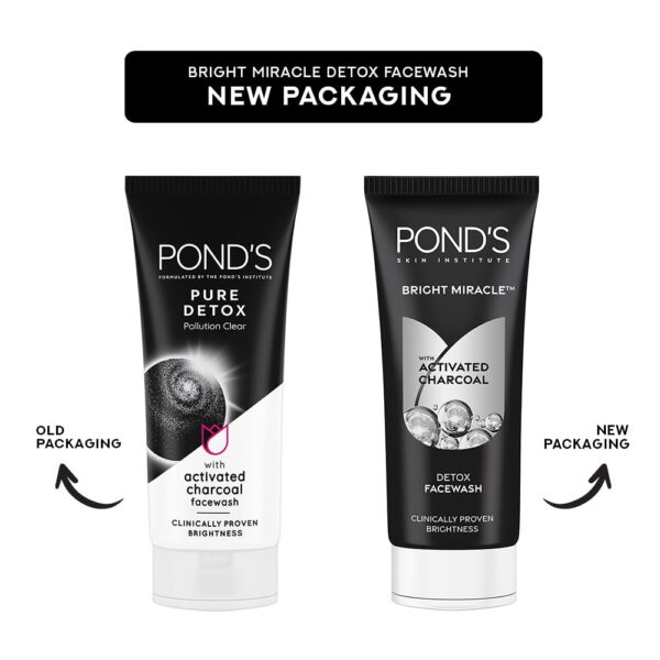 Previous -17% Pond's Bright Miracle Pure Detox Face Wash Product image Product image Pond’s Bright Miracle Pure Detox Face Wash With 10X Power Of Charcoal, 100g