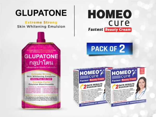 GLUPATONE Extreme Strong Emulsion 50ml With Homeo Cure Beauty Cream